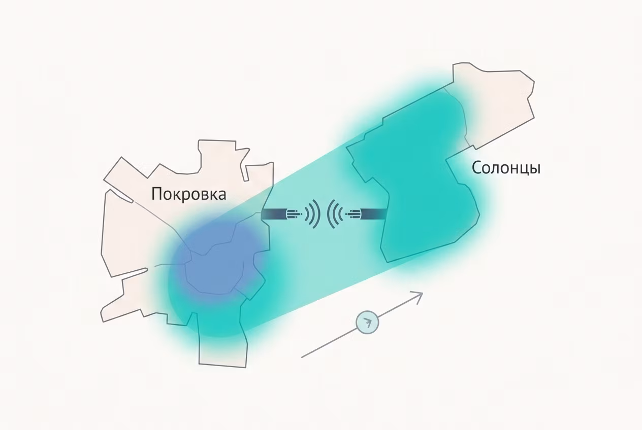 Рост зоны покрытия оптоволокном в районах Покровка и Солонцы